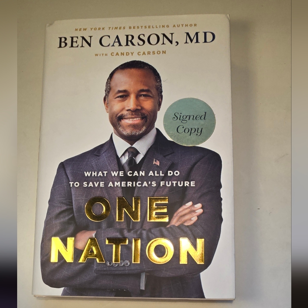 One Nation by Ben Carson Signed Copy Hardback Book